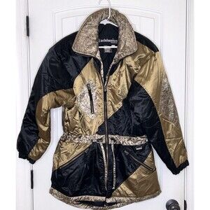 Edelweiss Vintage Women’s Black/Gold Ski Jacket M